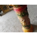 Голяма фигура смола върху колона от смола, ръчно оцветени  - 4029
